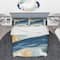 Designart 'Indigo Panel I' Geometric Bedding Set - Duvet Cover & Shams